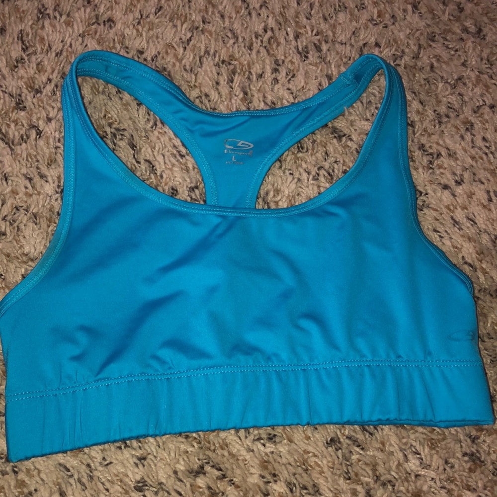 champion blue sports bra